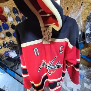 Washington Capitals Red and Black Men's Sweater